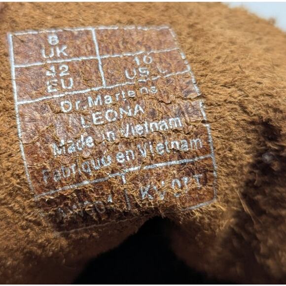 Dr. Martens Leona Black Leather Platform Boots Women’s 10 EU 42 Chunky Lug - Picture 8 of 8